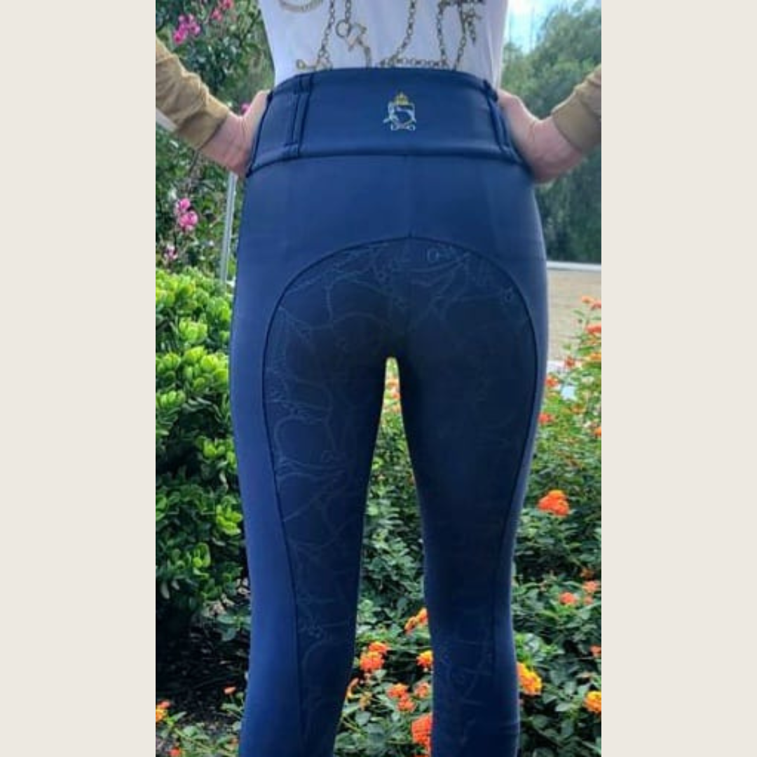 Navy Silicone Grip Breeches with Belt Loops