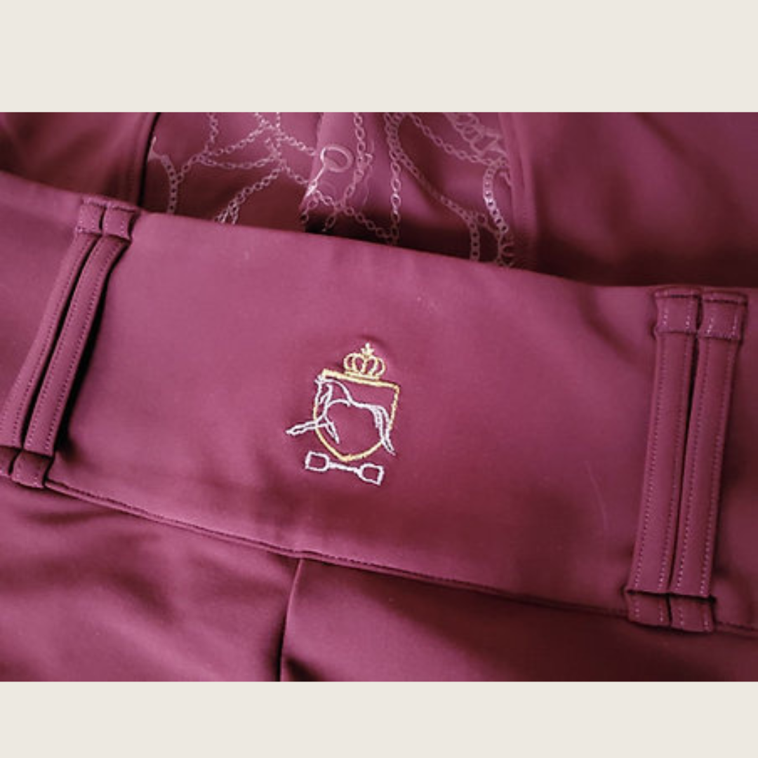 Burgundy Silicone Grip Breeches with Belt Loops