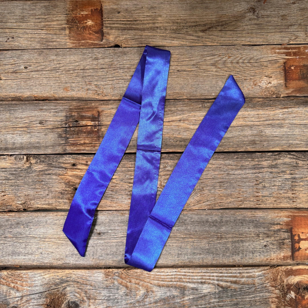 Electric Blue Western Skinny Mini Wild Rag Scarf / Cowgirl Necktie #TW308