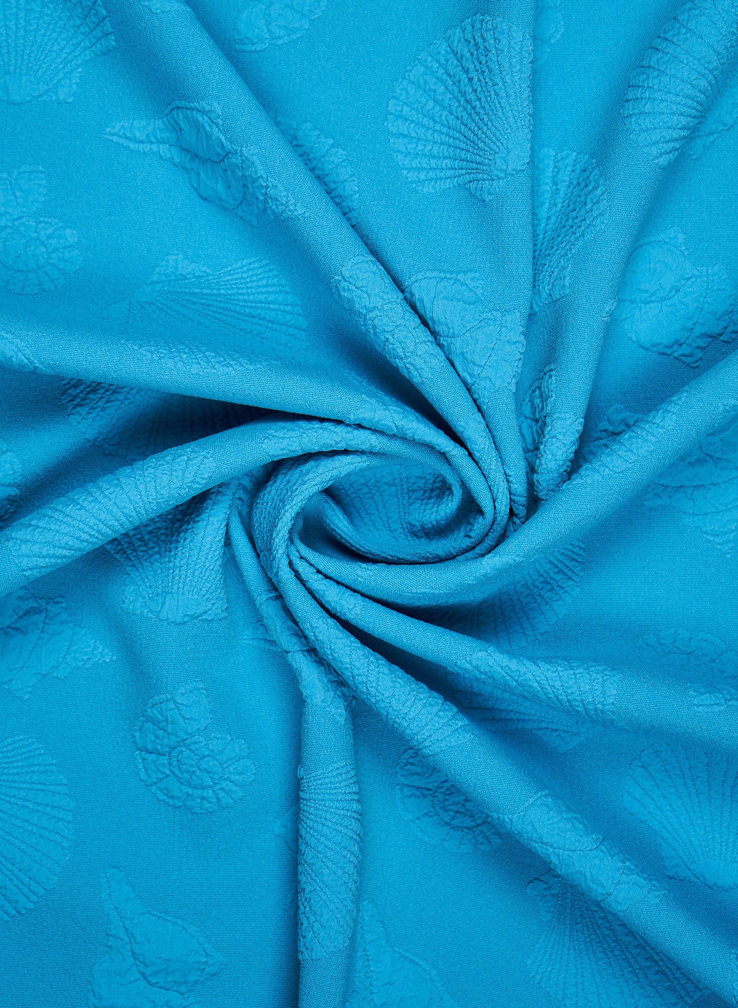 Tiffany Triangle Bikini Top - Embossed Blue Tidepool
