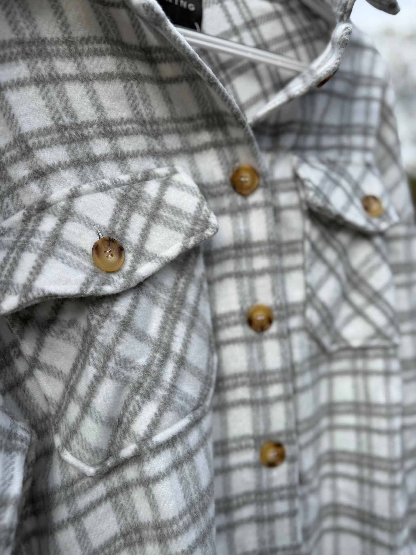 Plaid Print Fleece Shacket