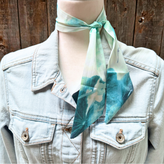 Green Western Skinny Mini Wild Rag Scarf / Cowgirl Necktie #TW135