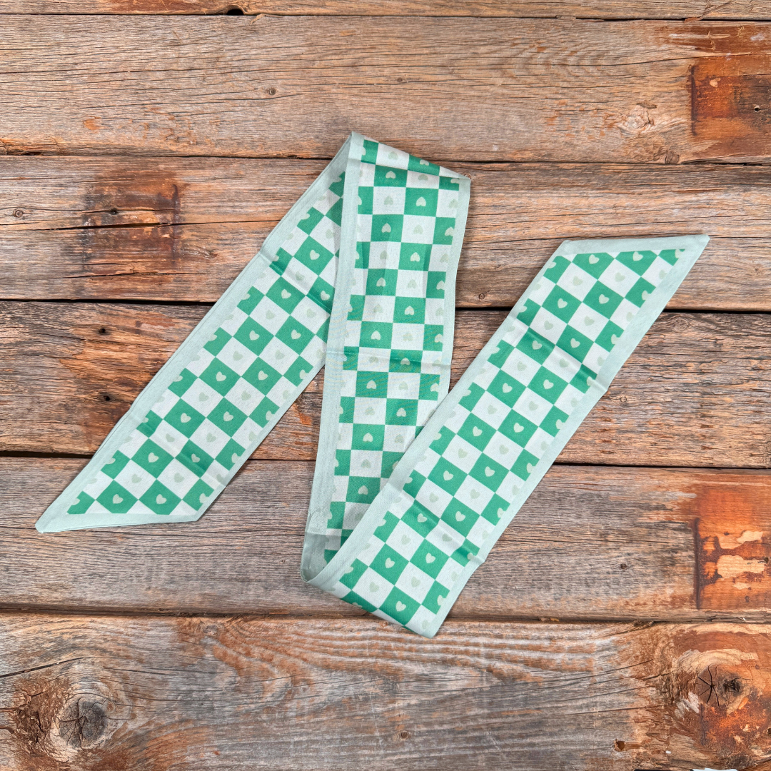 Green Western Skinny Mini Wild Rag Scarf / Cowgirl Necktie #TW109