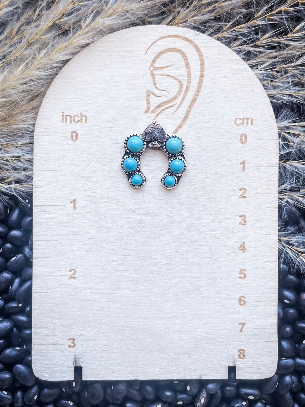 Etta Spade Stud Fashion Earring - Turquoise