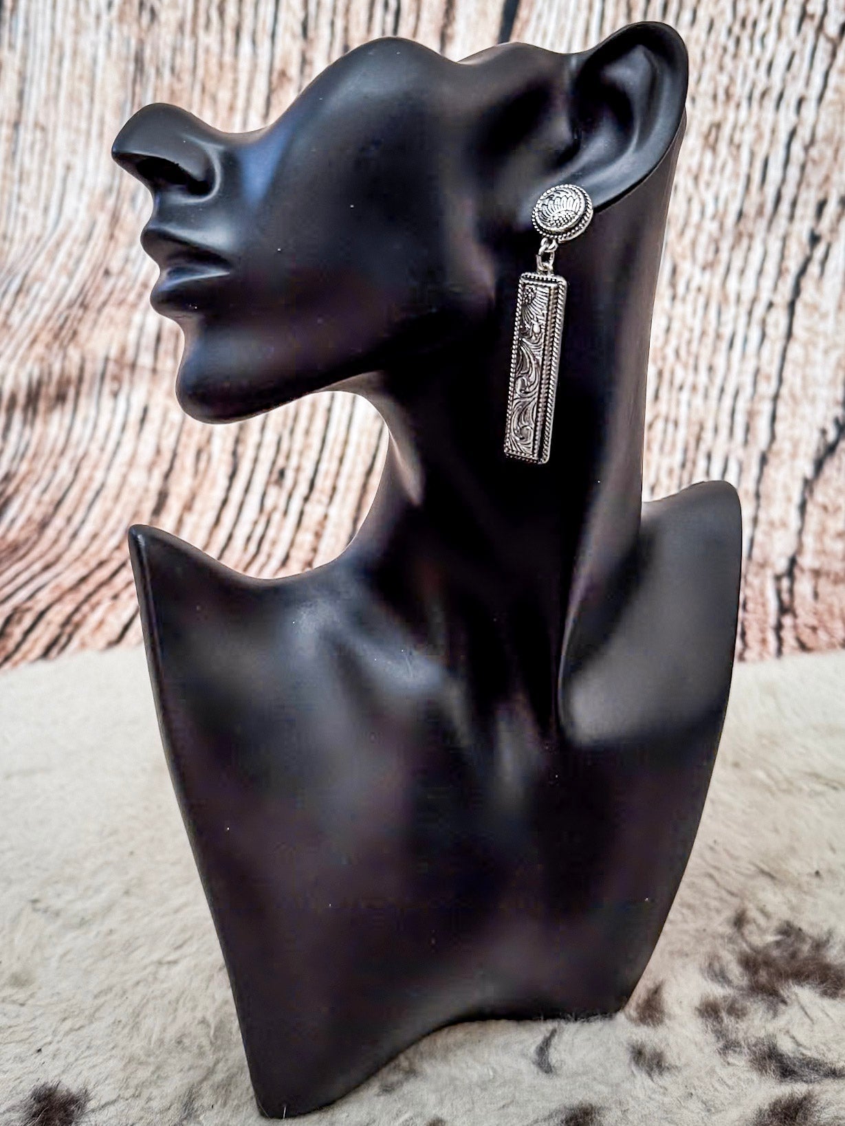 Out West Bar Dangle Fashion Earrings - Silver