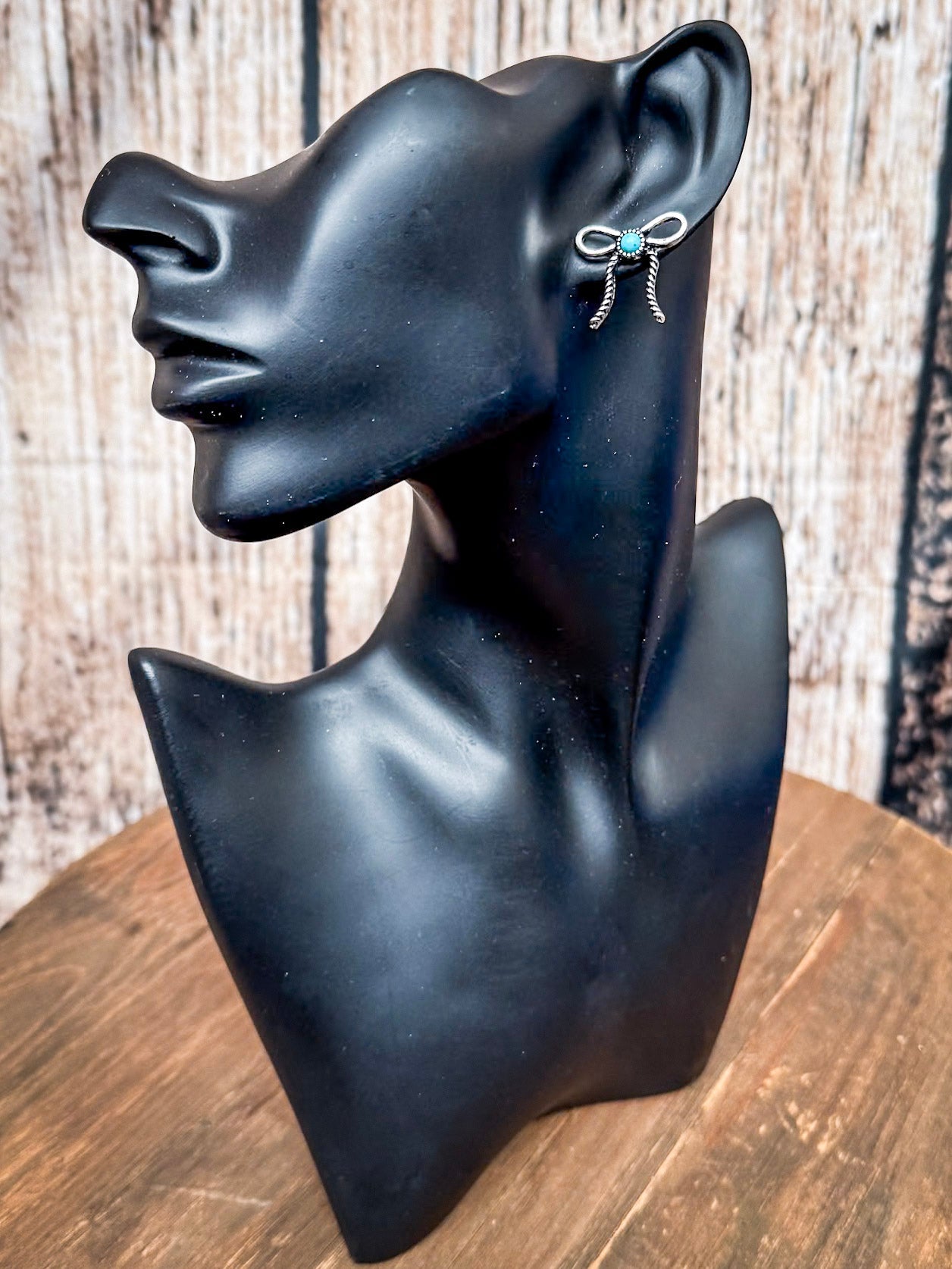 Lena Western Rope Bow Fashion Stud Earrings