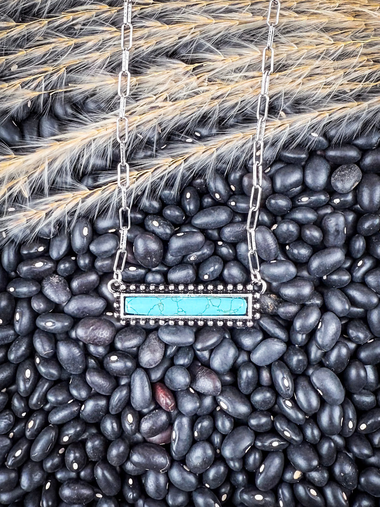 Foxglove Stone Bar Fashion Necklace