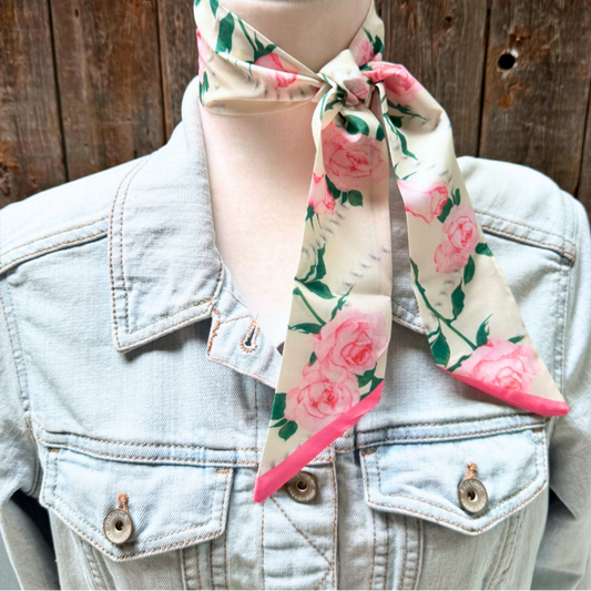 Pink Western Skinny Mini Wild Rag Scarf / Cowgirl Necktie  #TW144