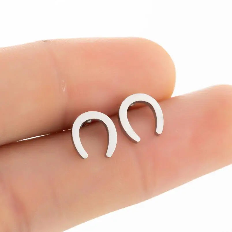 Stainless Steel Earring Western Equestrian Horse Cowgirl Boot Horseshoe Earrings