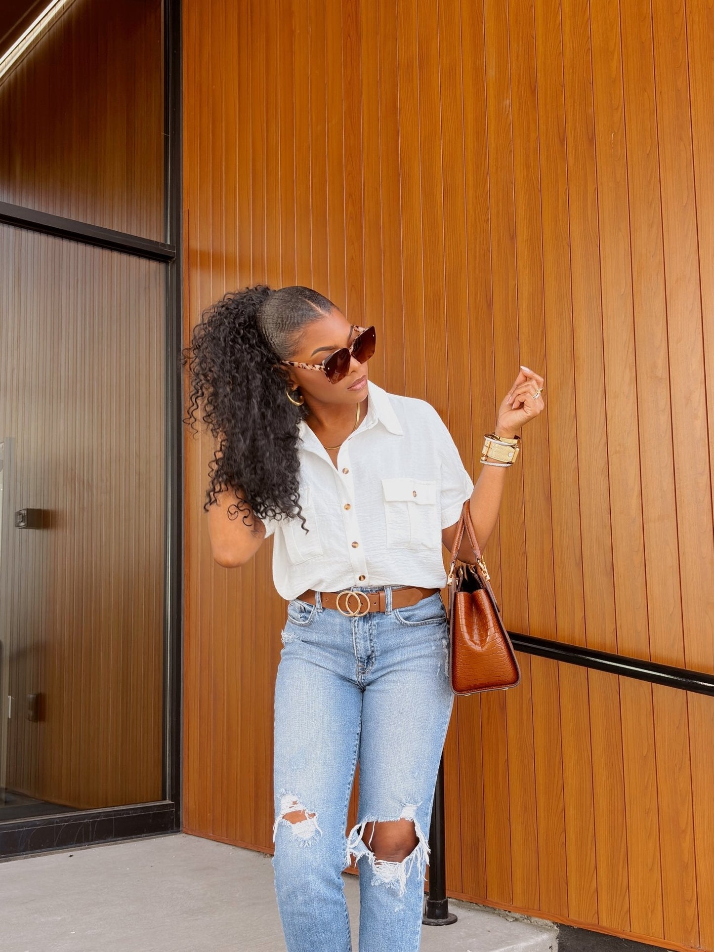 Keep It Simple White Button Down Shirt