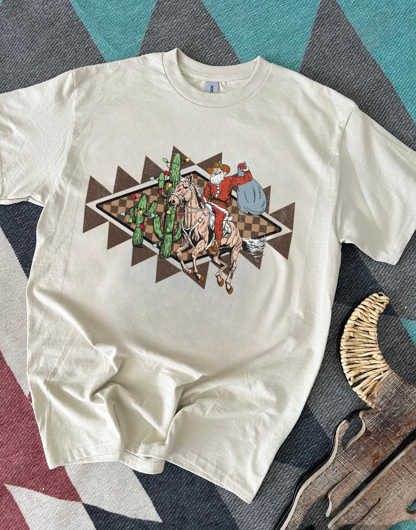 Aztec Santa Tee or Crewneck