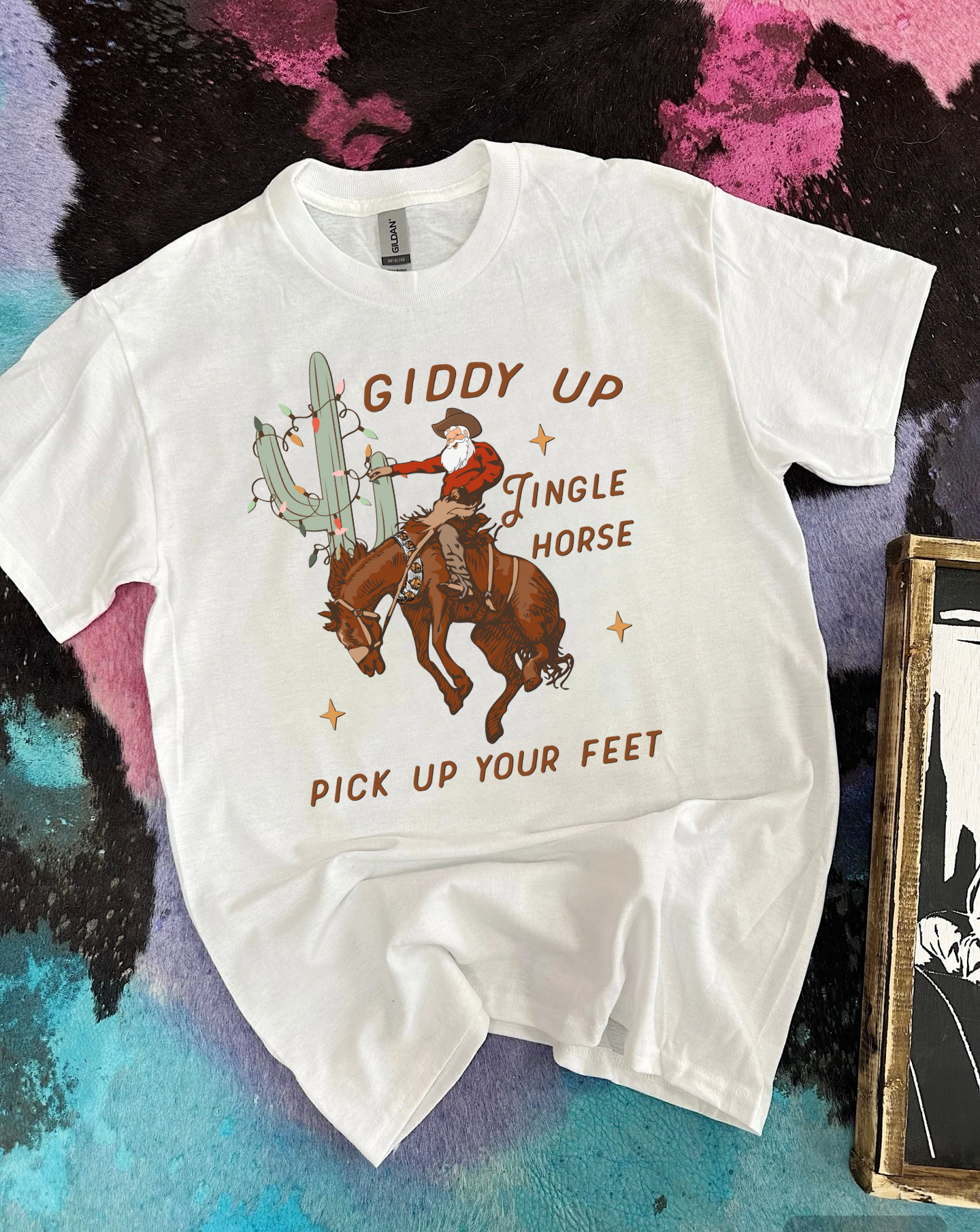 Giddy Up Jingle Horse Tee or Crewneck