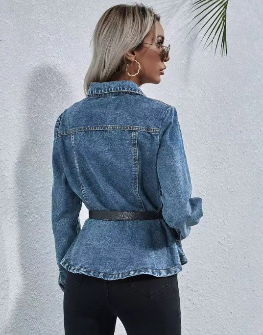 Peplum Denim Jacket