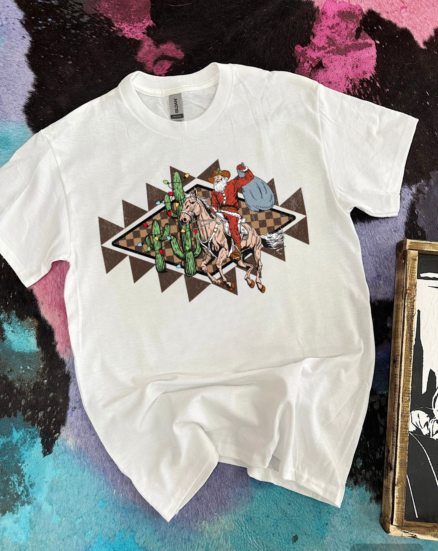 Aztec Santa Tee or Crewneck