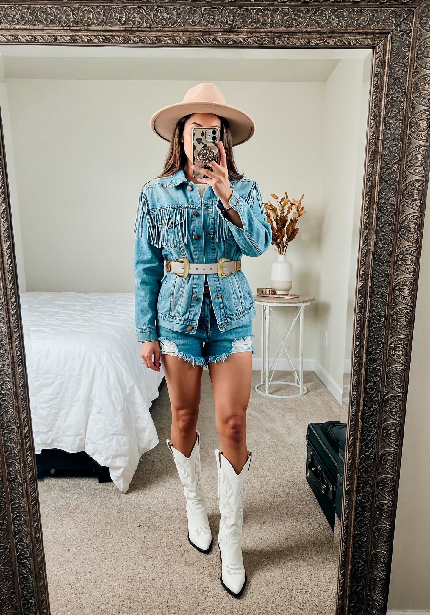 Double Buckle Western Waist Belt for Women