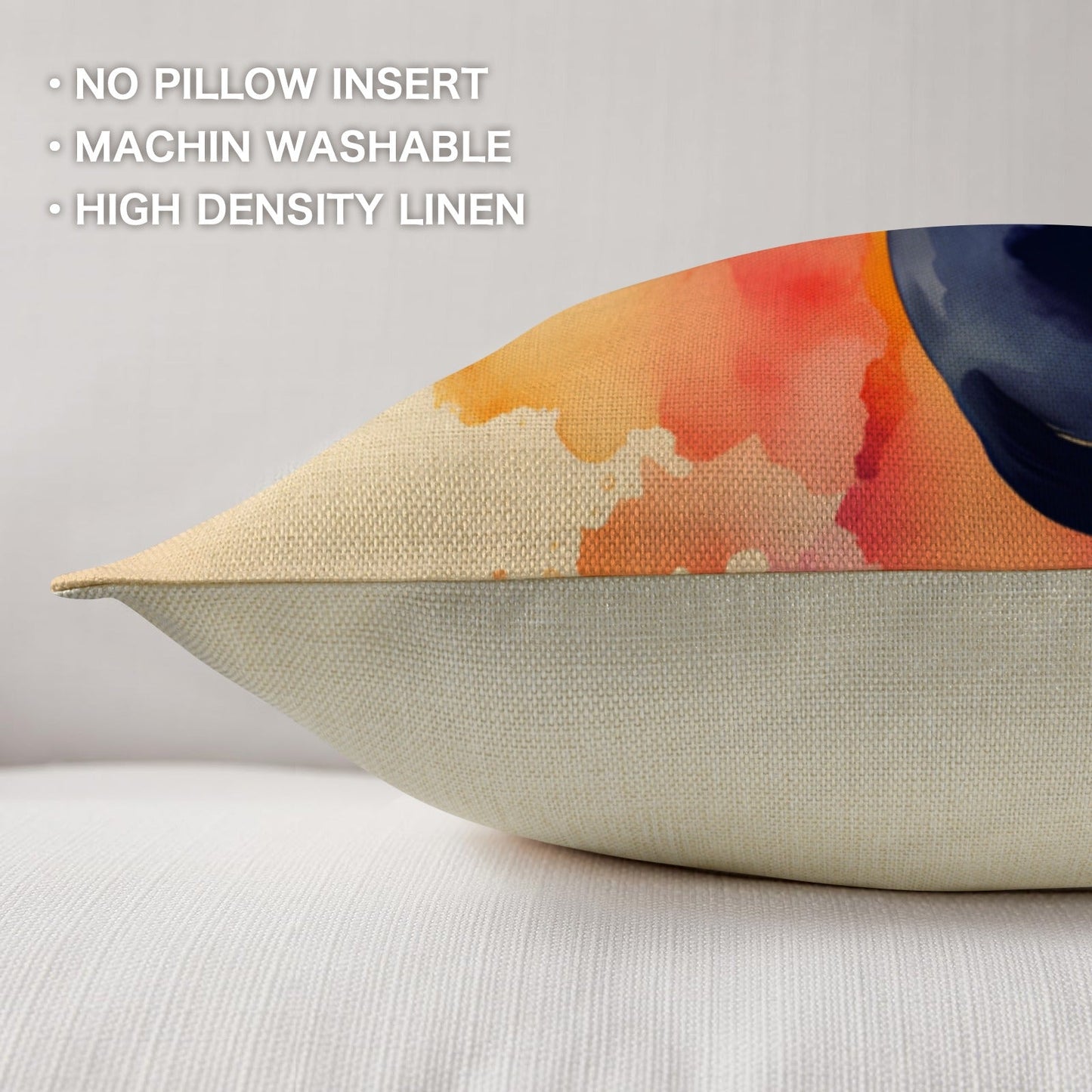 Watercolor Desert Cowboy Throw Pillow Case Made in America