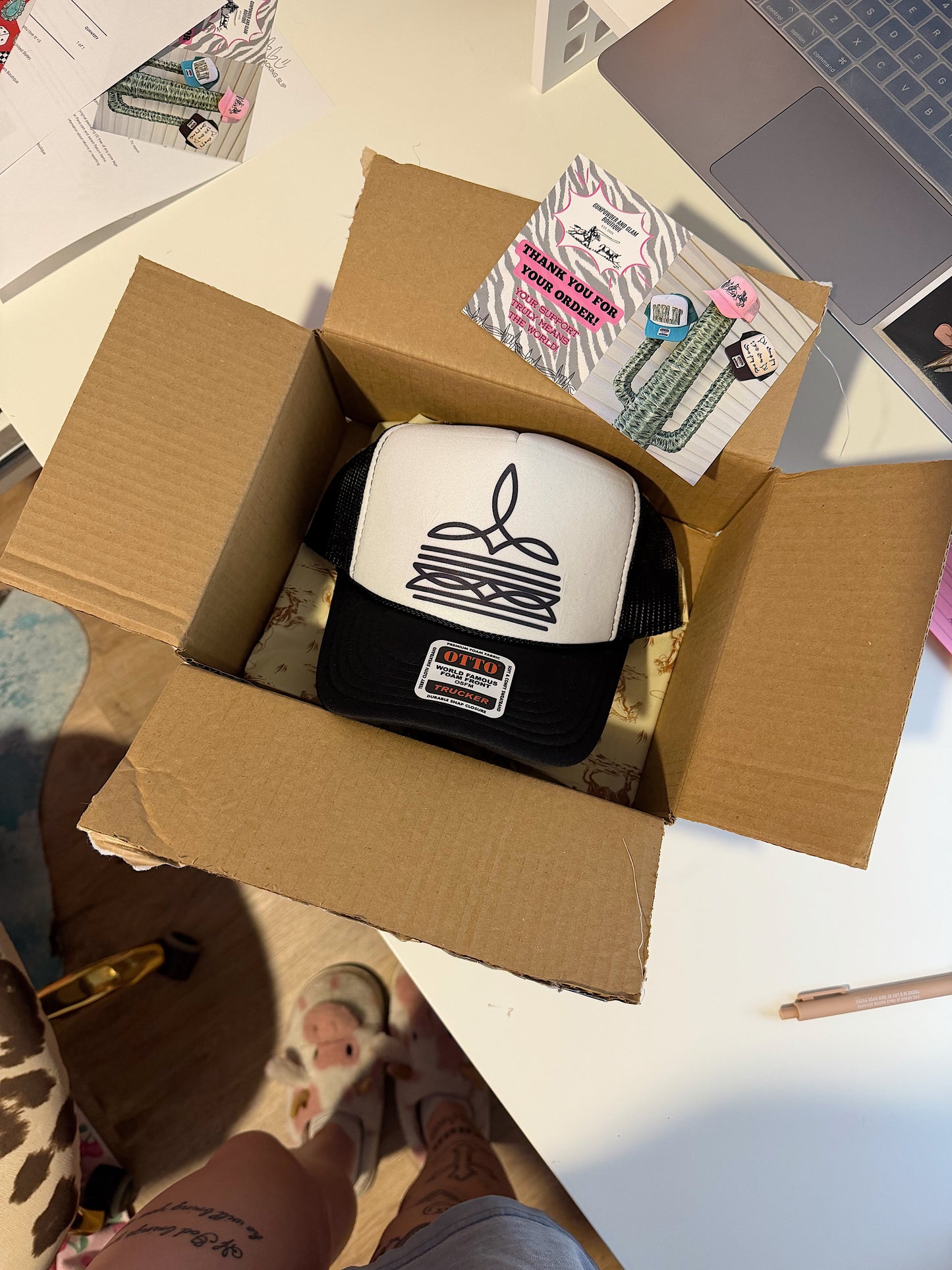 Boot Stitch Trucker Hat (Multiple Color Options)