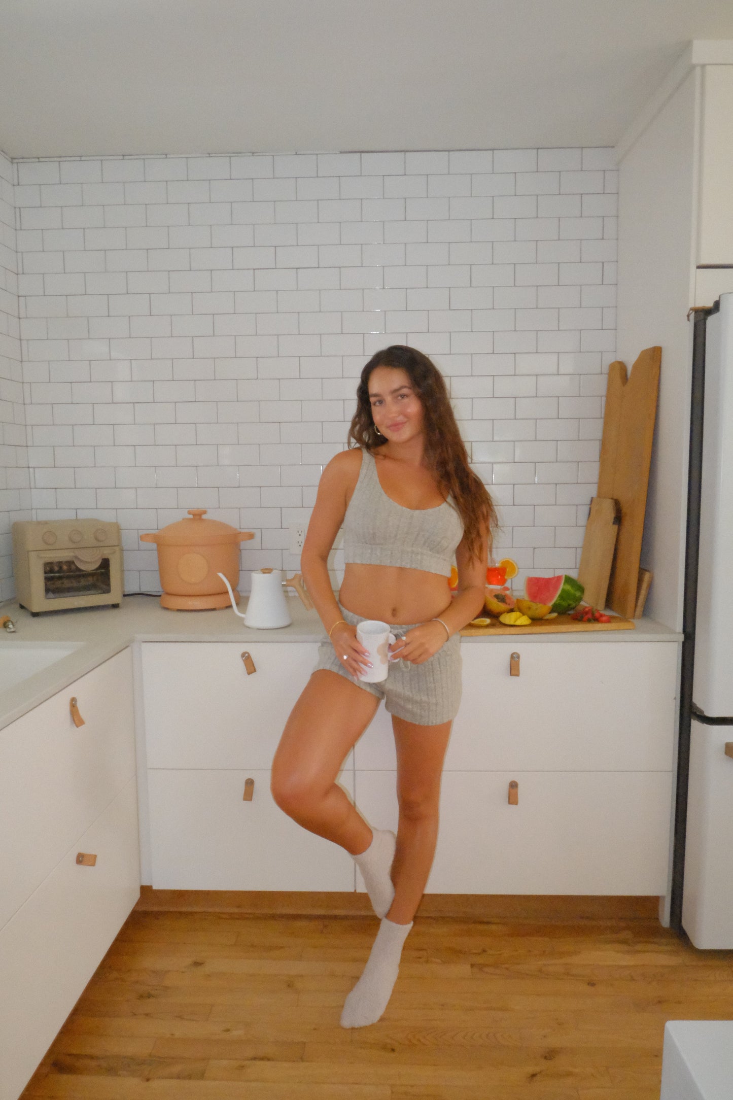 Mai V Neck Bra - Oatmeal