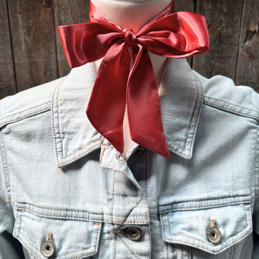 Dusty Copper Western Skinny Mini Wild Rag Scarf / Cowgirl Necktie #TW312