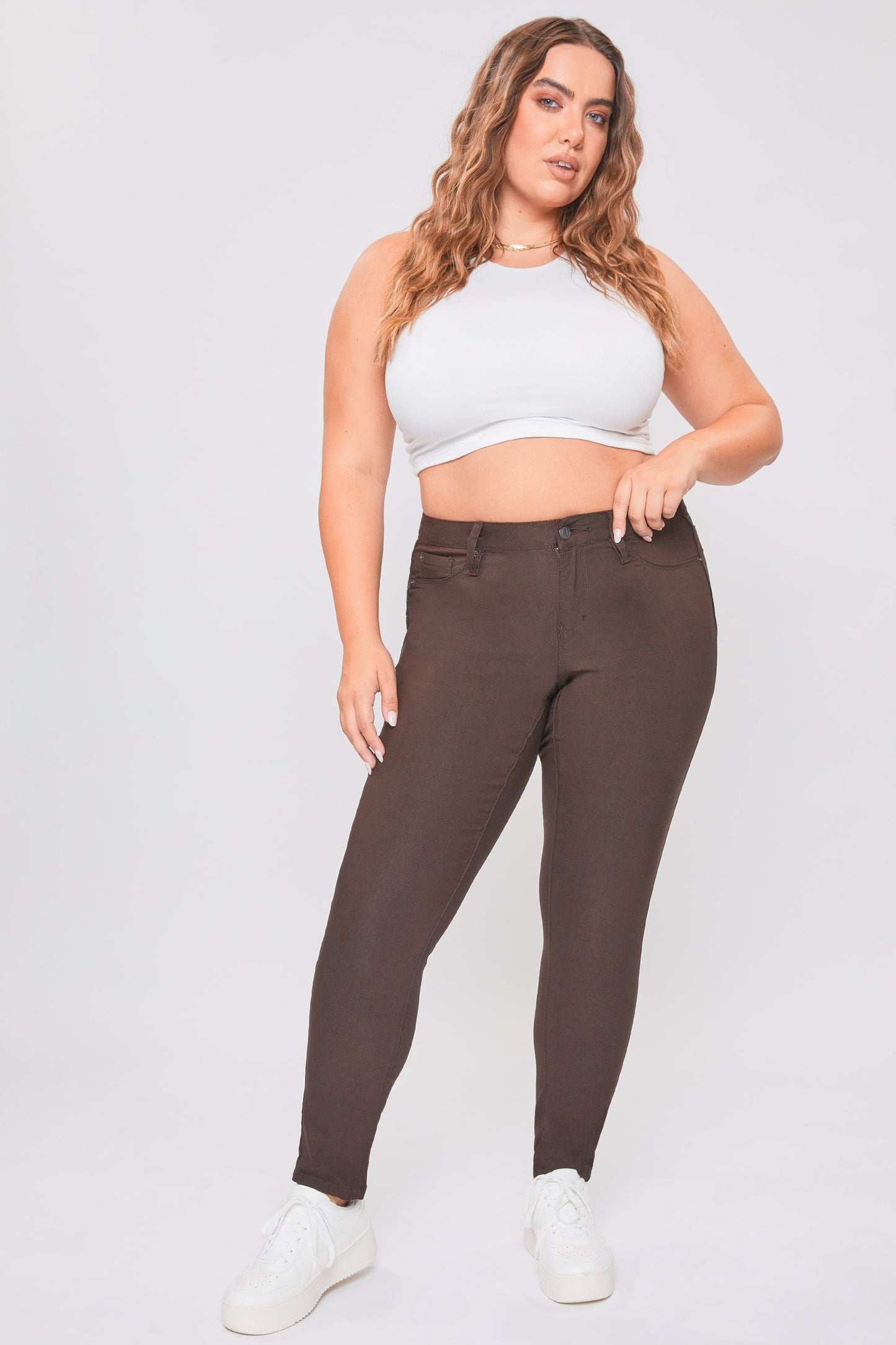 Women's Plus Mid Rise Hyperstretch Skinny Pants