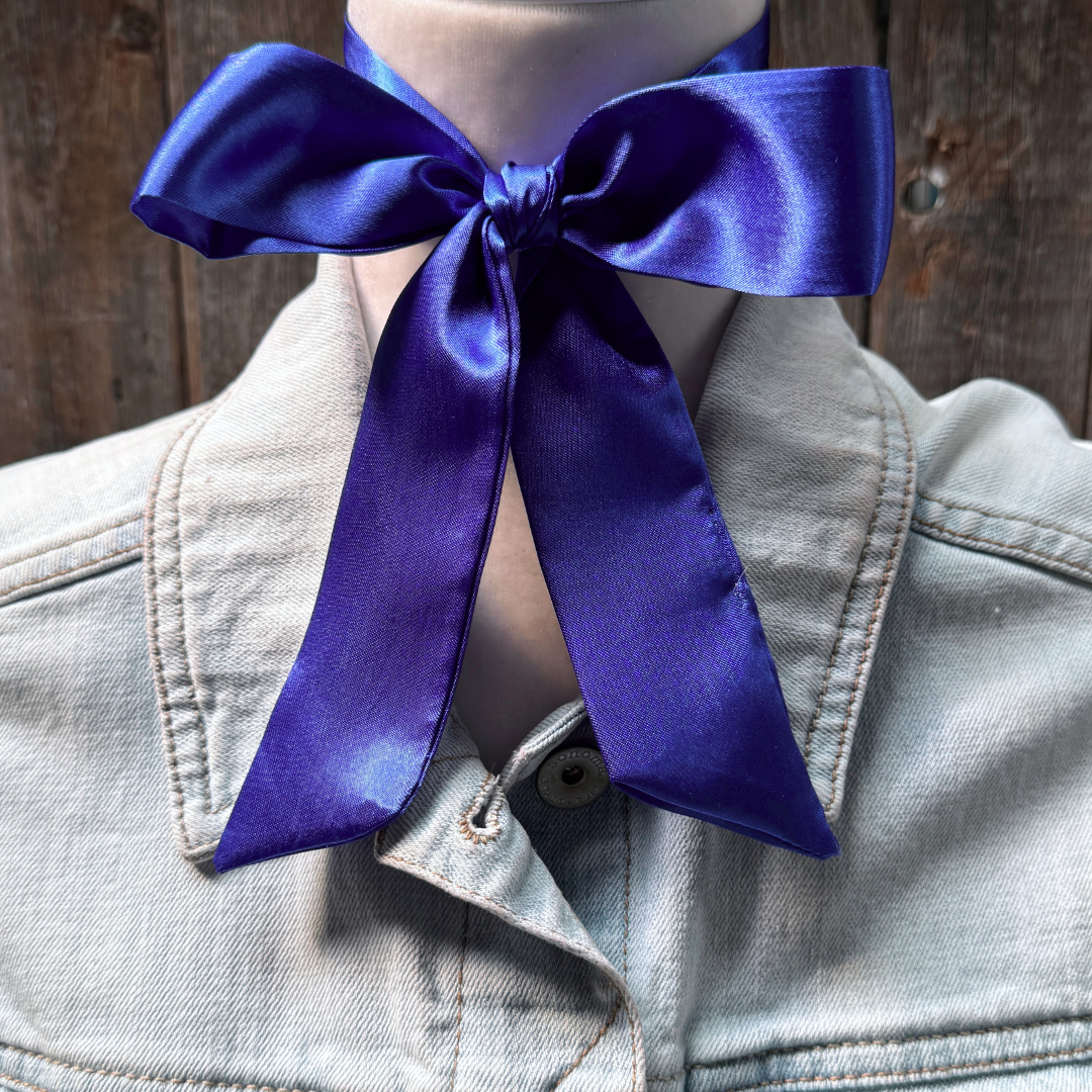 Electric Blue Western Skinny Mini Wild Rag Scarf / Cowgirl Necktie  #TW308