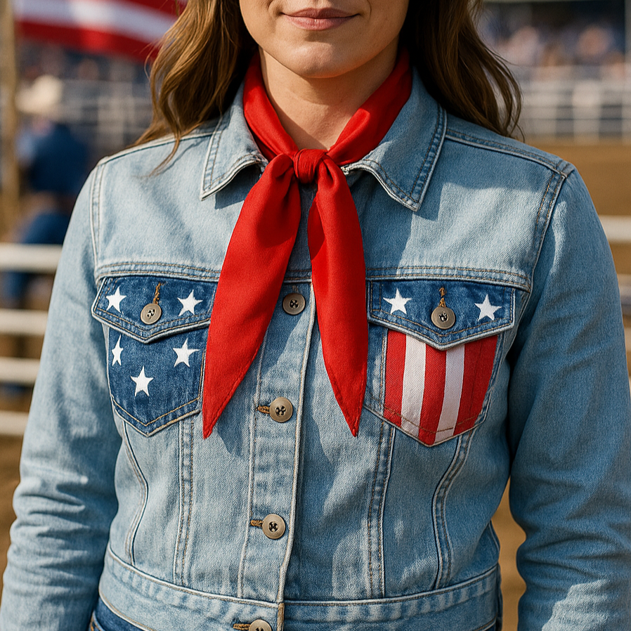 Electric Red Western Skinny Mini Wild Rag Scarf / Cowgirl Necktie #TW306