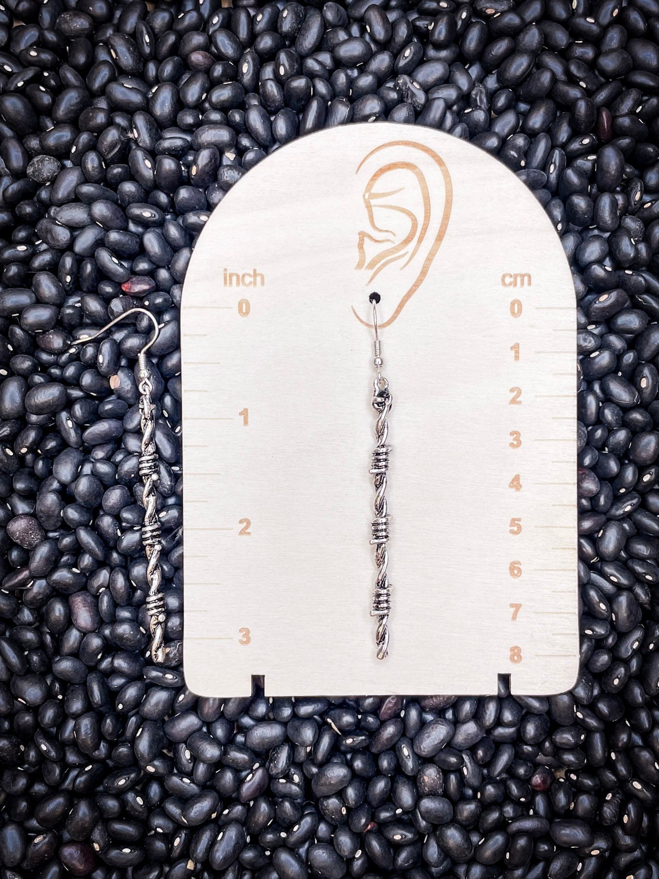 Wire Dangle Fashion Earrings - Silver