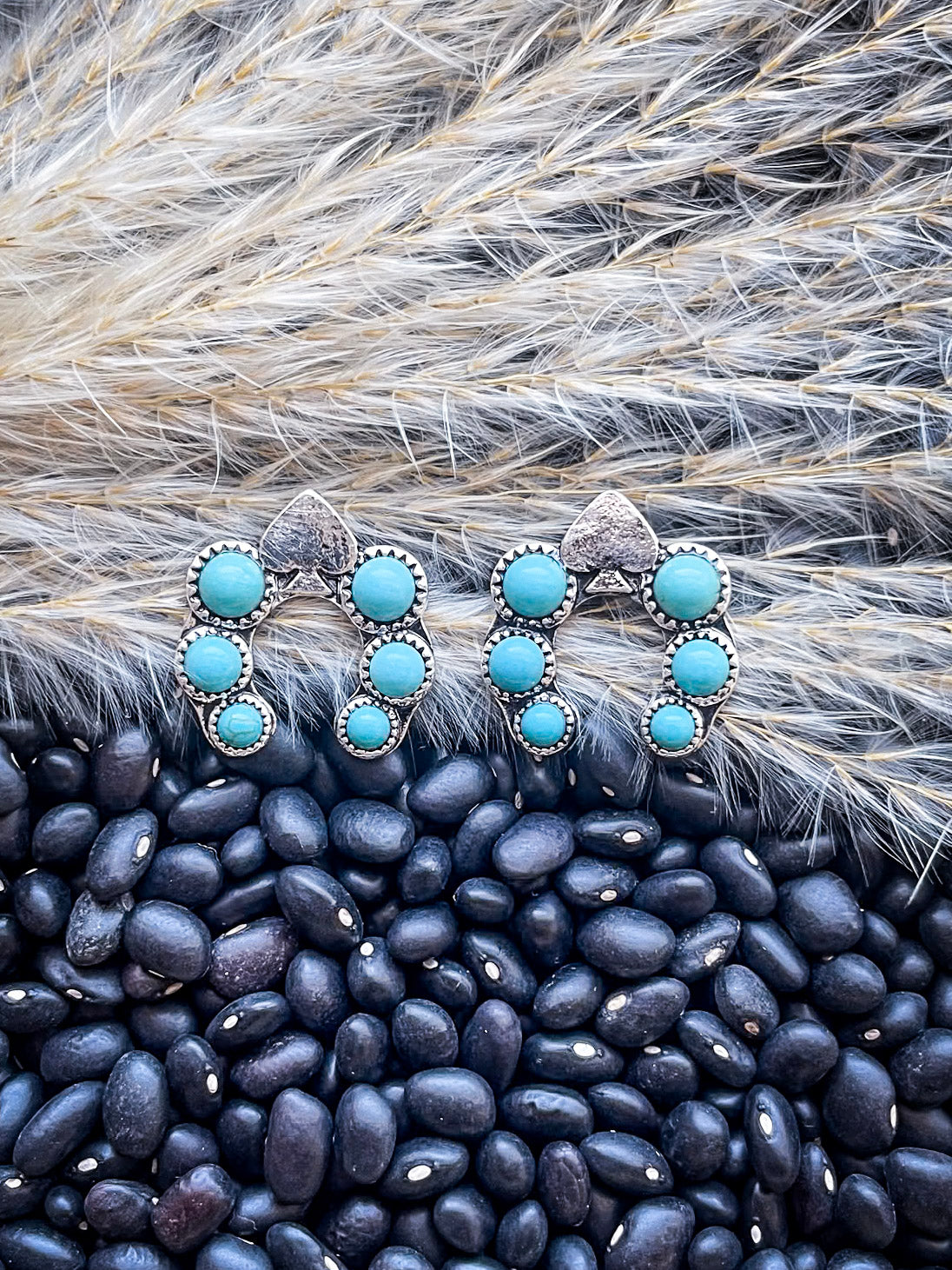 Etta Spade Stud Fashion Earring - Turquoise