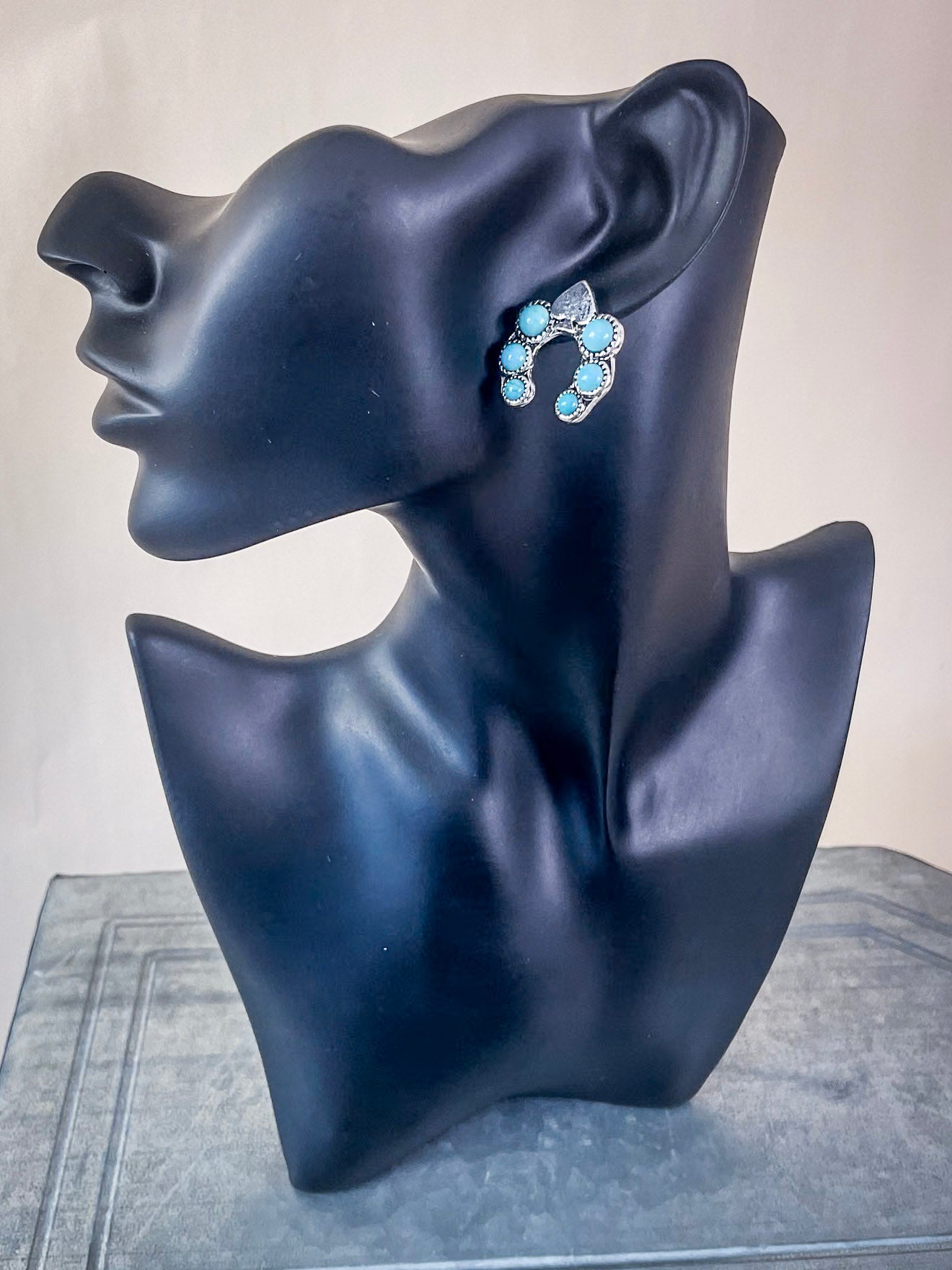 Etta Spade Stud Fashion Earring - Turquoise
