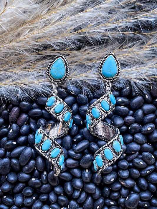 Sister Post Dangle Fashion Earrings - Silver