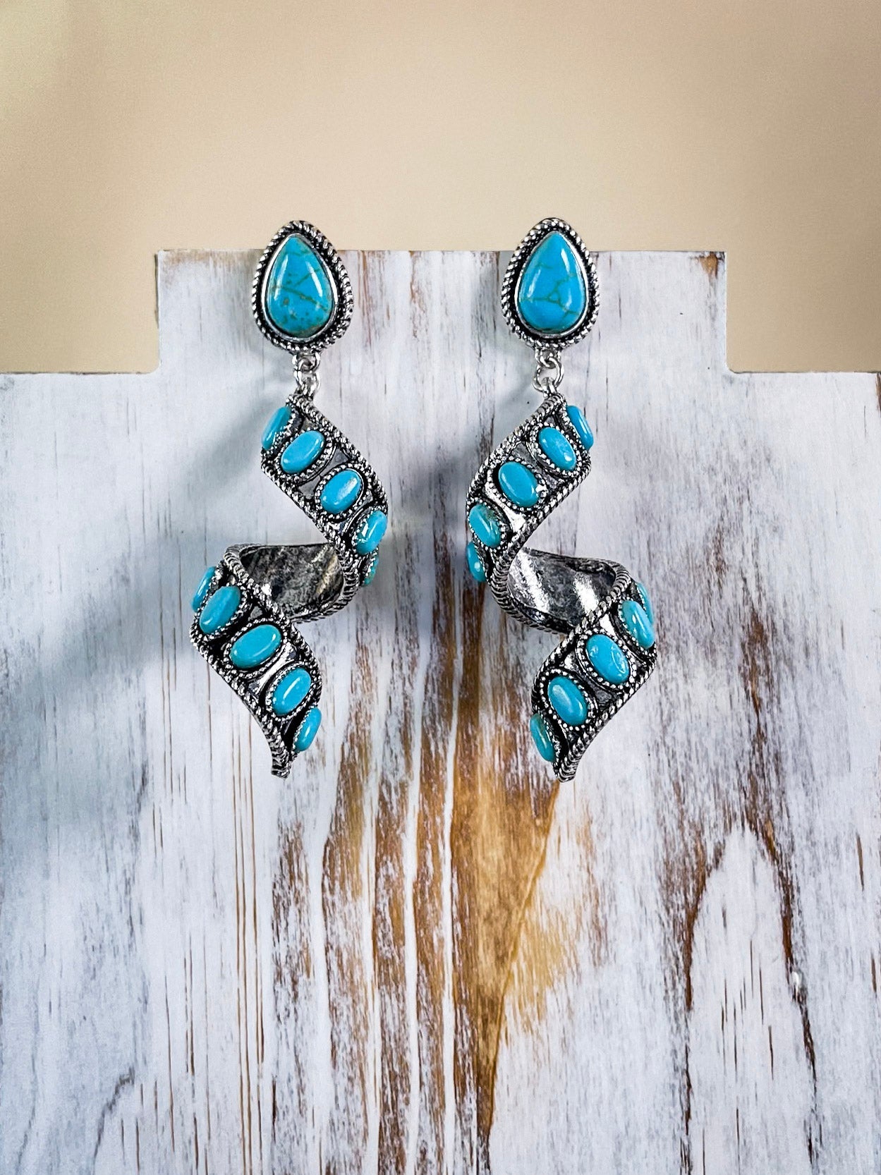 Sister Post Dangle Fashion Earrings - Silver