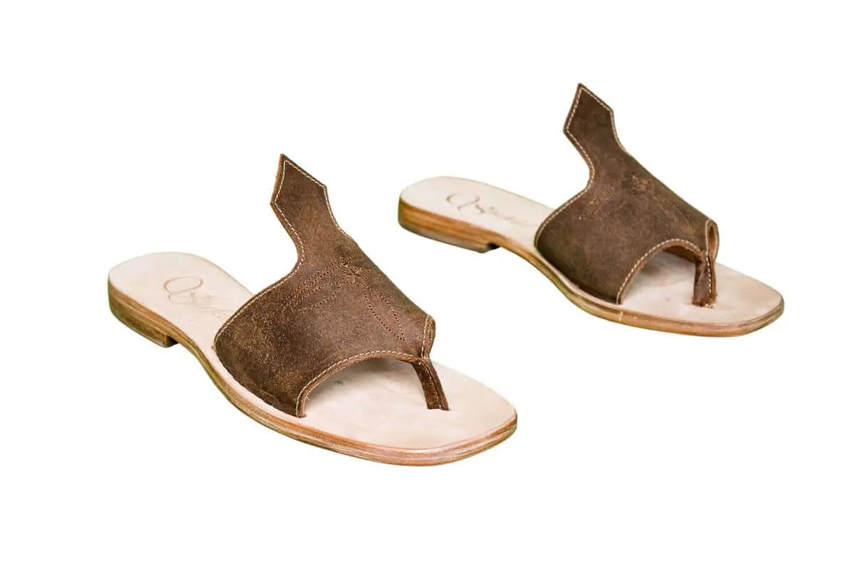 Luciana Brown Flip Flop Sandals