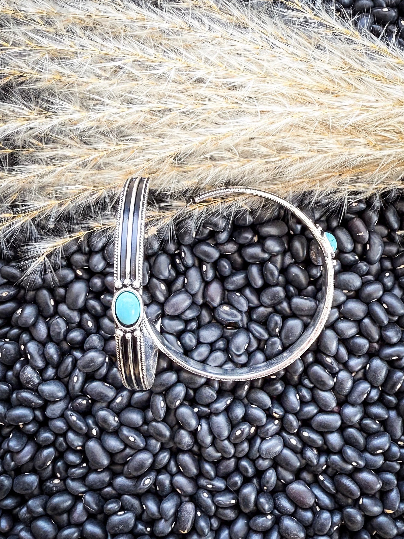 Darla Hoop Fashion Earring - Silver/Turquoise