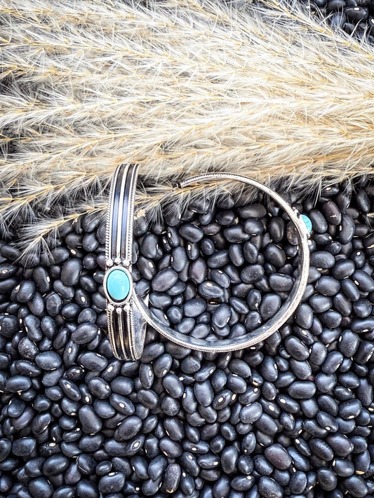 Darla Hoop Fashion Earring - Silver/Turquoise