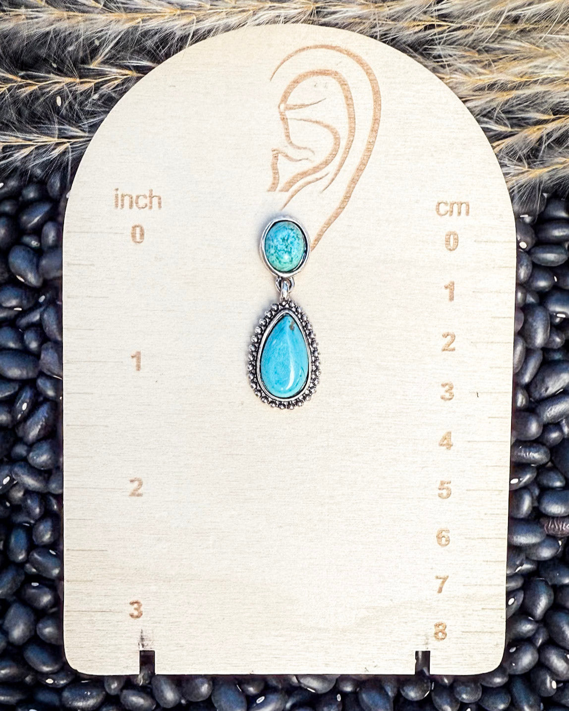 Molly Post Dangle Fashion Earrings - Turquoise