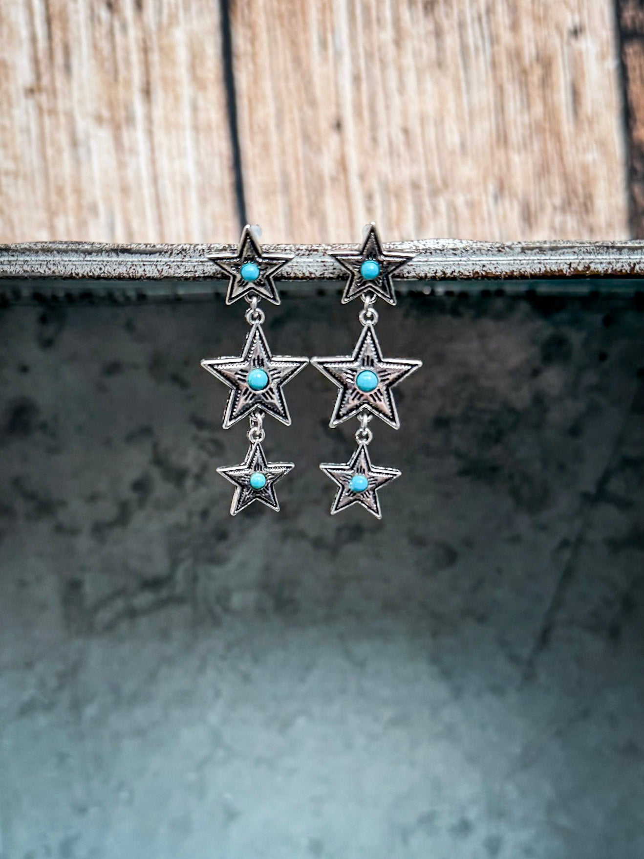 Burst Star Drop Fashion Stud Earrings