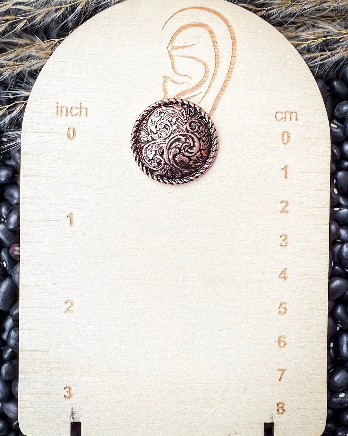 Ellie Western Rope Filigree Round Fashion Stud Earrings