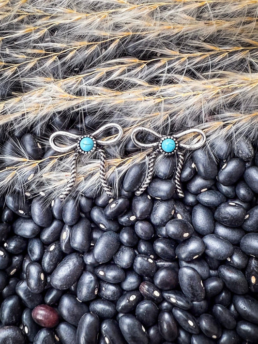 Lena Western Rope Bow Fashion Stud Earrings