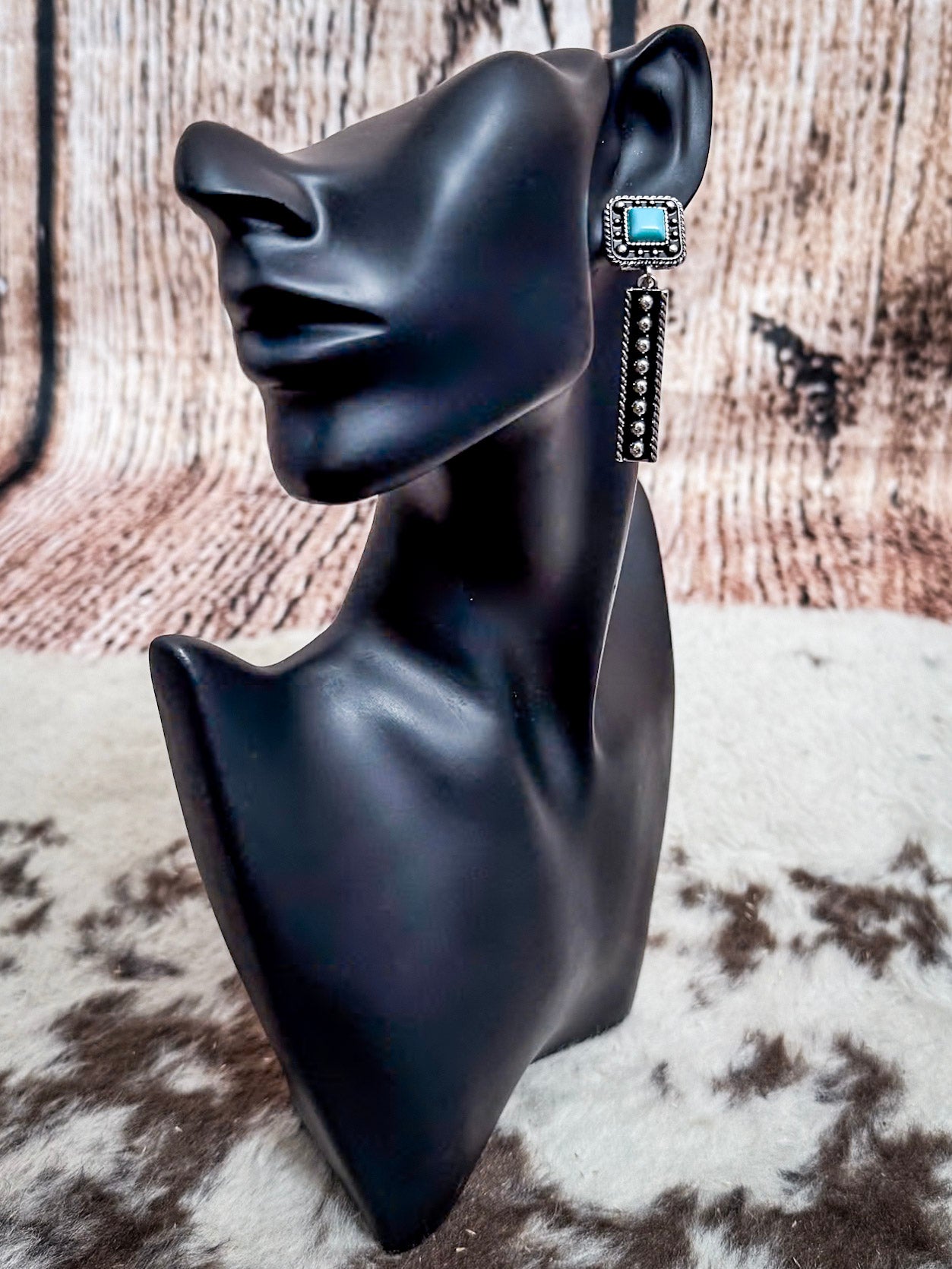 The Silverado Bars – Western Fashion Stud Drop Earrings