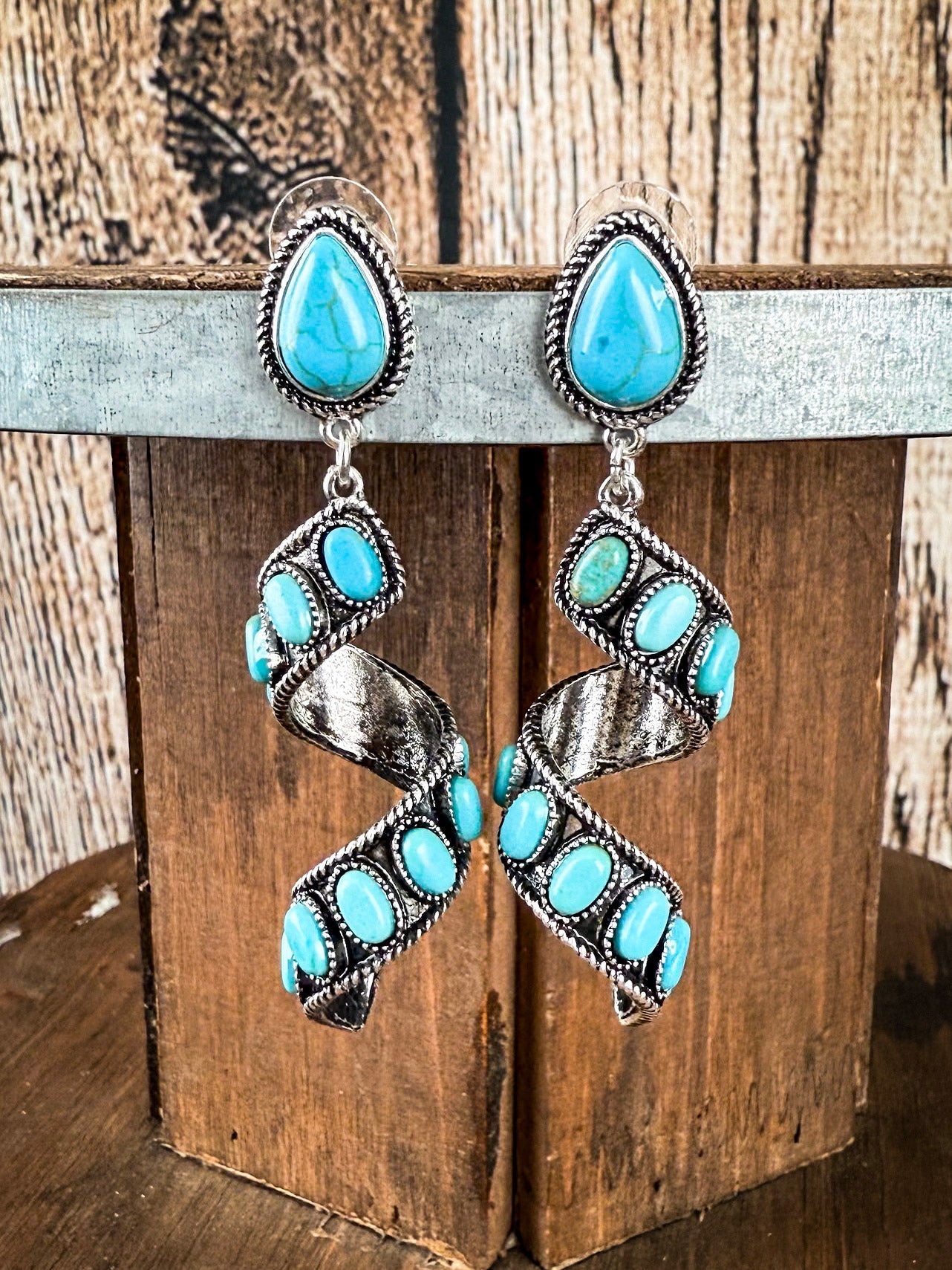 Sister Post Dangle Fashion Earrings - Silver