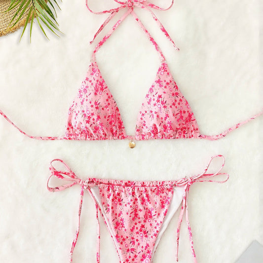 Bikini Triangle Cup Lace up Starfish Accessories Sexy Split Bikini Swimsuit for Women