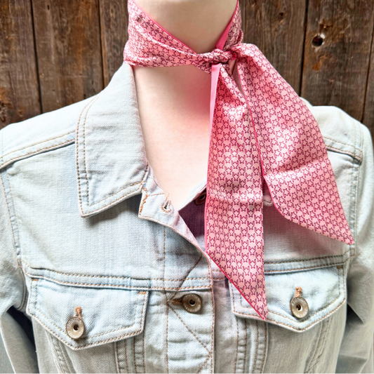 Pink Western Skinny Mini Wild Rag Scarf / Cowgirl Necktie #TW132