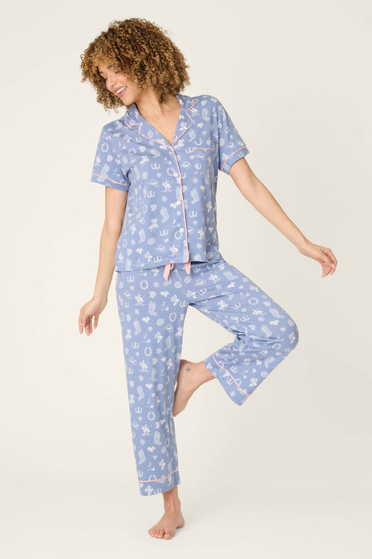 Whimsy Lone Star Love Cropped PJ Set