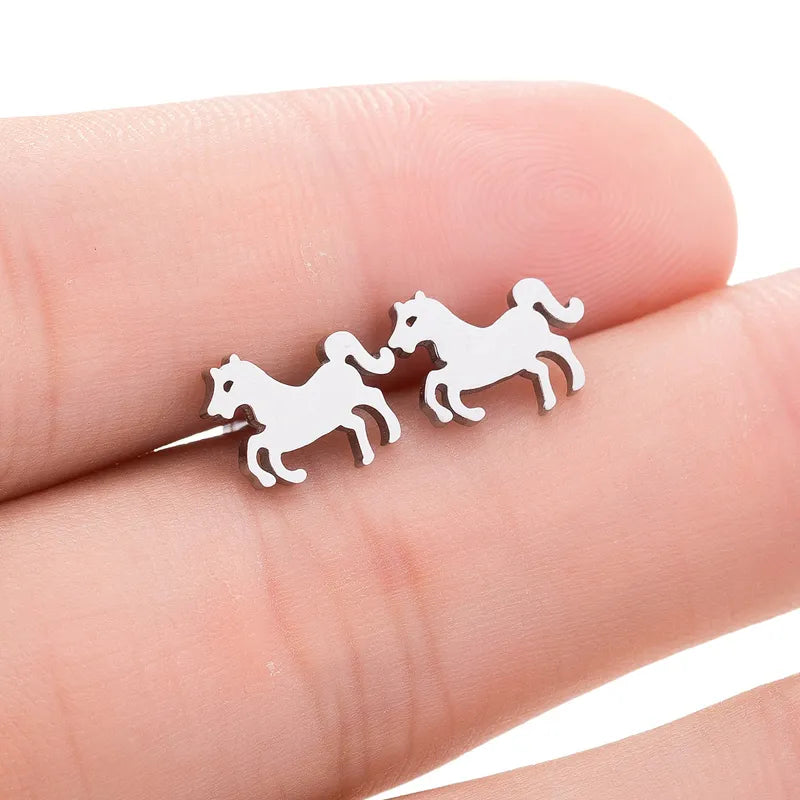 Stainless Steel Earring Western Equestrian Horse Cowgirl Boot Horseshoe Earrings