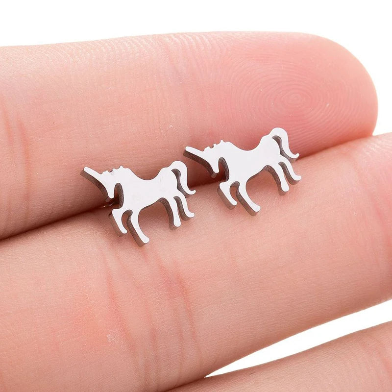 Stainless Steel Earring Western Equestrian Horse Cowgirl Boot Horseshoe Earrings