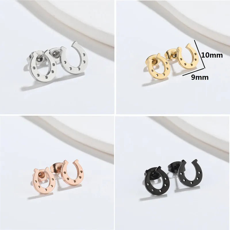 Stainless Steel Earring Western Equestrian Horse Cowgirl Boot Horseshoe Earrings
