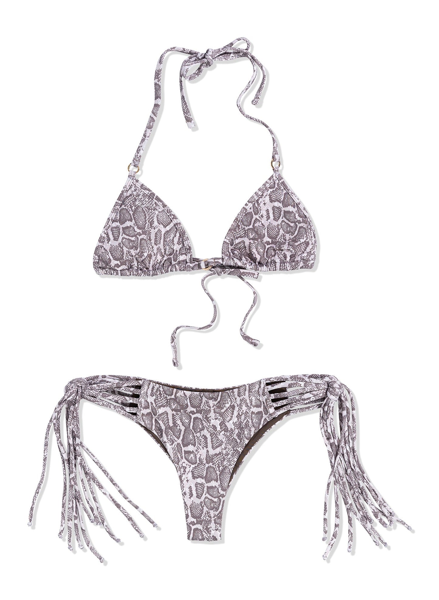 Tiffany Triangle Bikini Top - Wild Venom Snakeskin Print