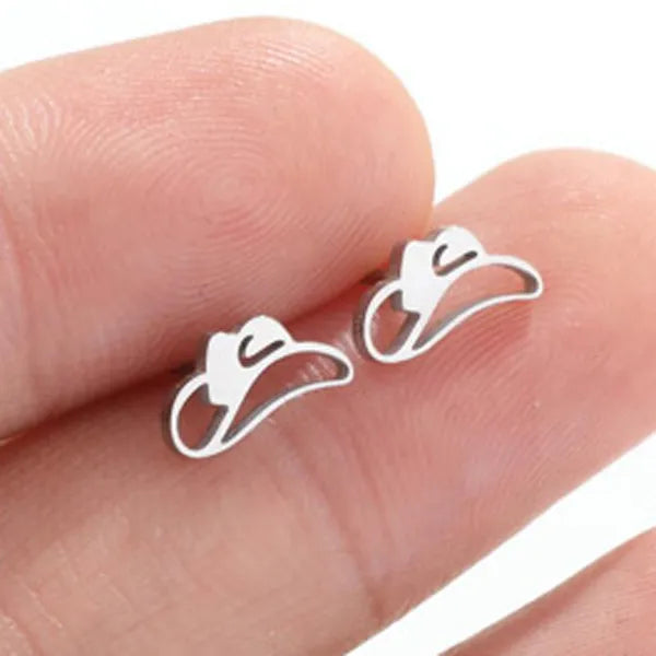 Stainless Steel Earring Western Equestrian Horse Cowgirl Boot Horseshoe Earrings