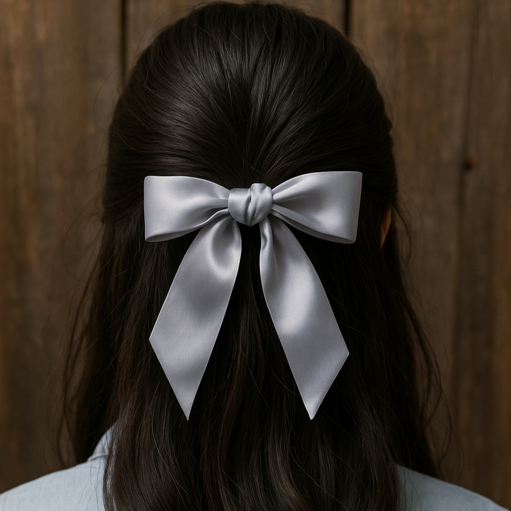 Silver / Grey Western Skinny Mini Wild Rag Scarf / Cowgirl Necktie #TW304