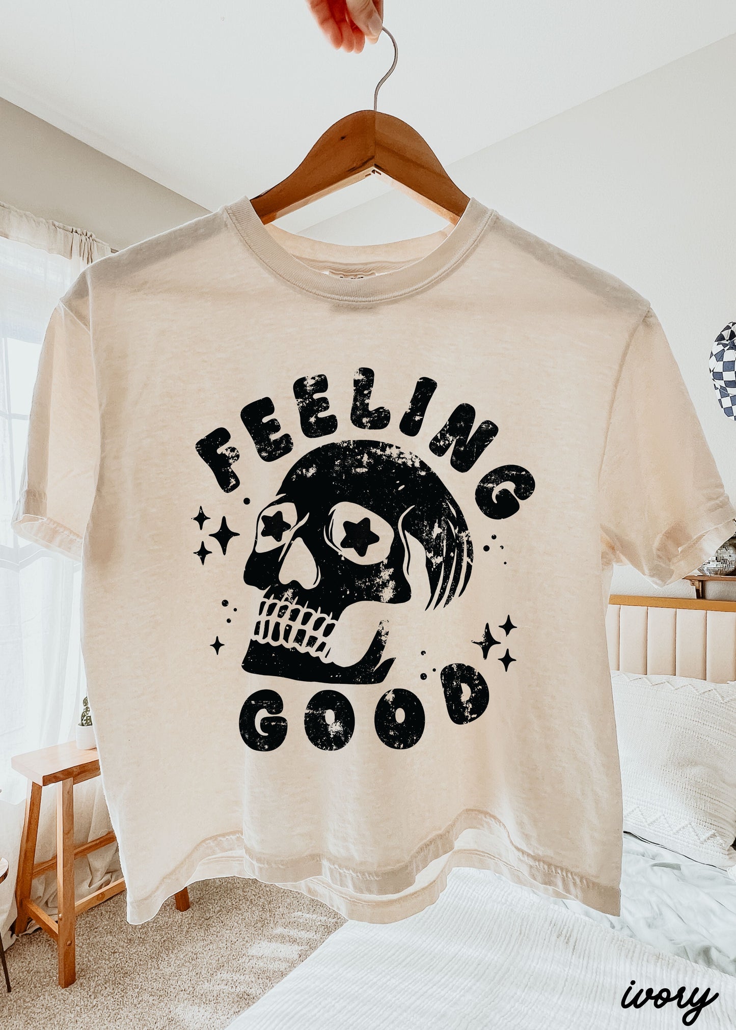 Feeling Good Skull CROP Tee *4 Colors (S-2X)